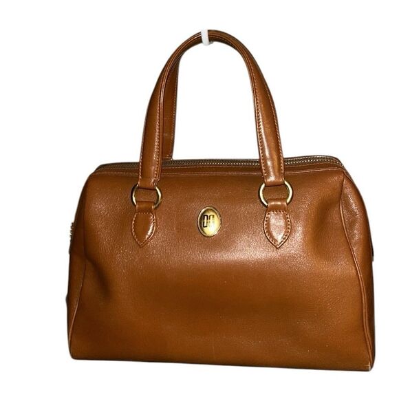 Daks London Brown Leather Top Handle Handbag - Picture 1 of 15